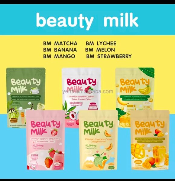 Beauty Milk Boisson Glutathion Fraise