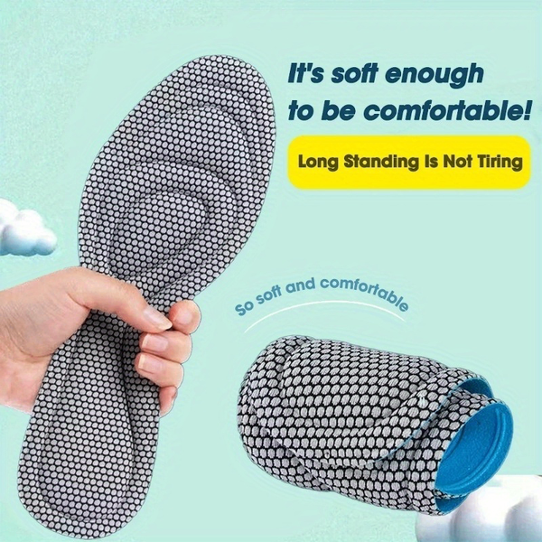 1 Pair 5D Memory Foam Insoles for Men & Women,