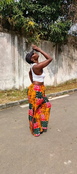 Pantalons larges imprimés africains