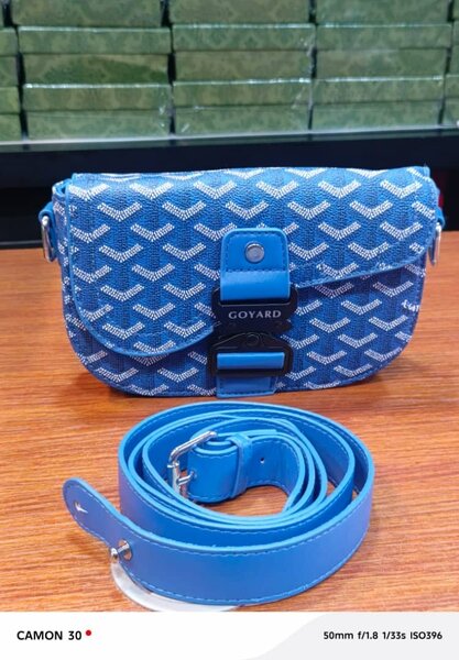 Sacoche Goyard en cuir imprimé