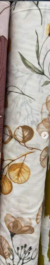 Рулон красивой узорчатой ткани Ранфорс