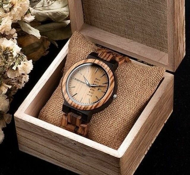 Wooden watch bobo date
