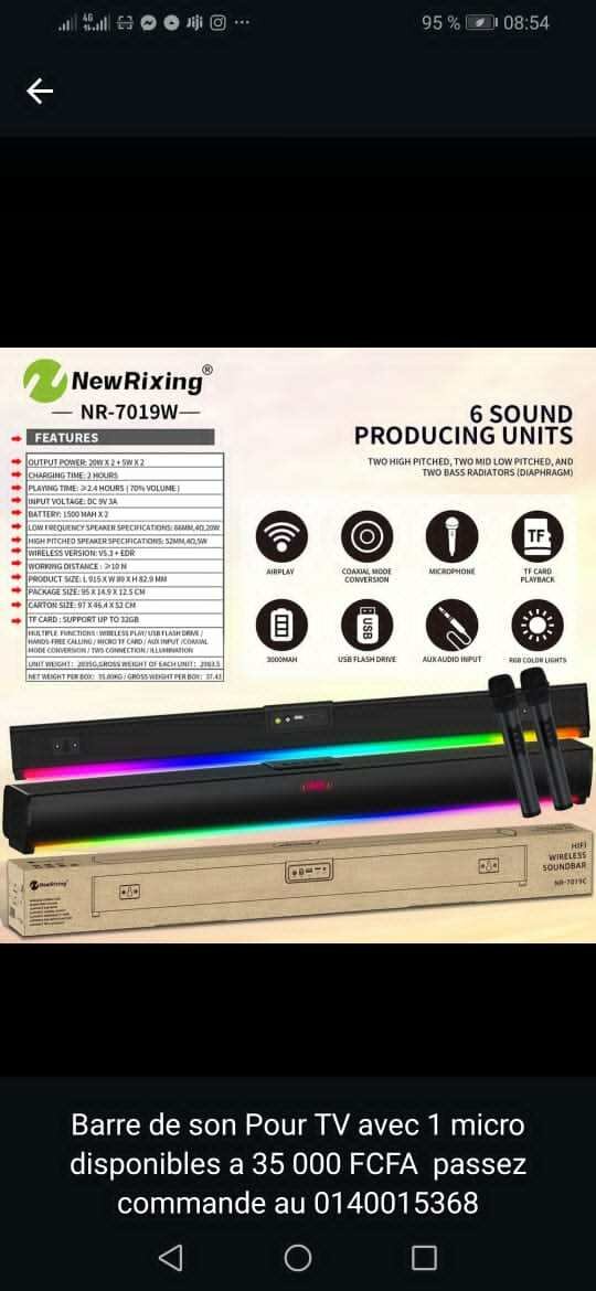 Barre de son newrinxing 7019w