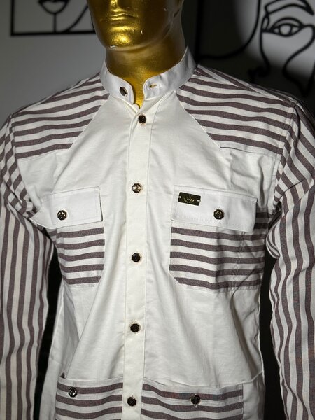 Chemise rayée élégante homme