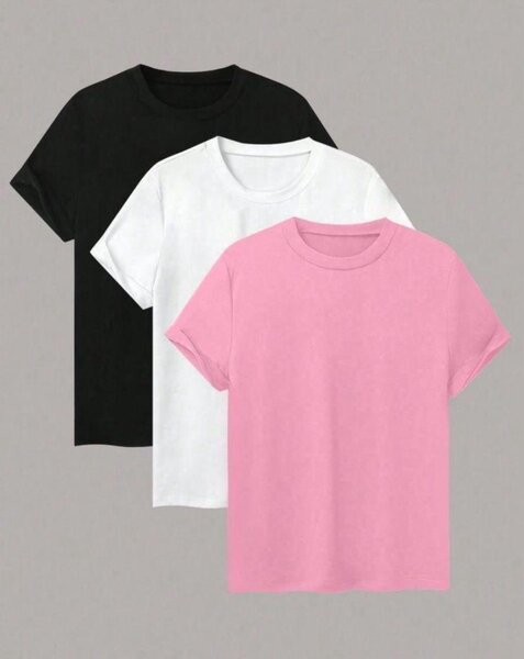 Lot de T-shirts basiques unisexes