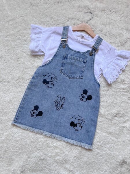 Robe salopette en jean enfant