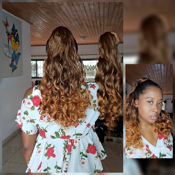 Postiche bouncy bouclé