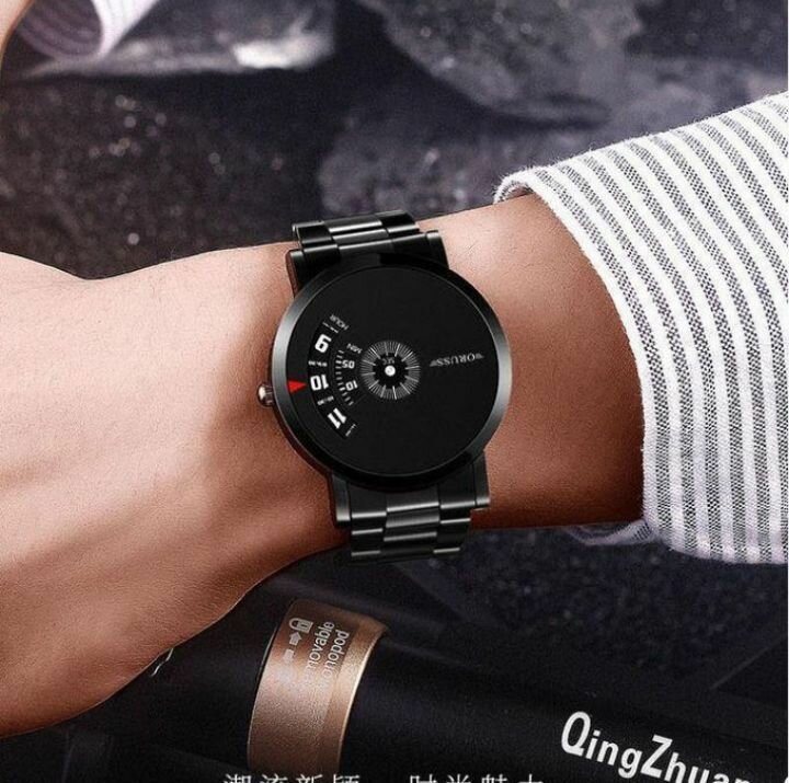 Montre Homme Moderne Noire