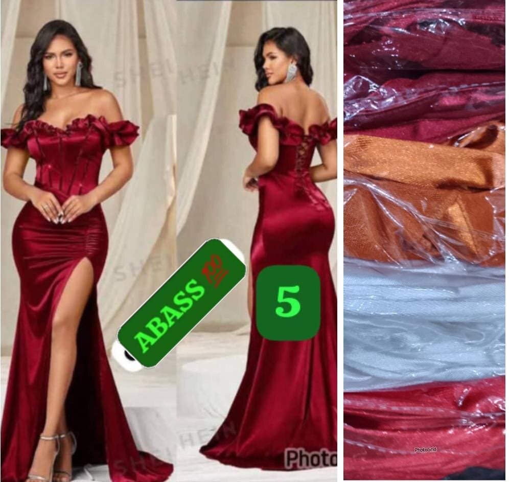 Robe de soirée longue en satin