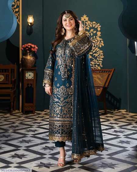 3 Pcs Unstitched Women Suit