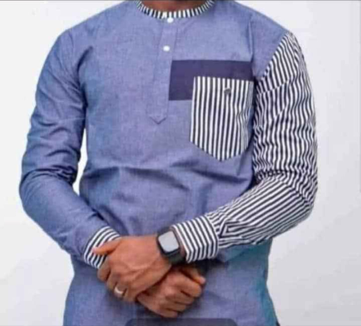 Chemise homme en tissu Ankara élégante