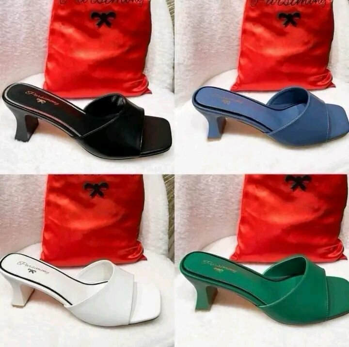 Mules à talons élégants colorés