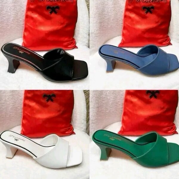 Mules à talons élégants colorés