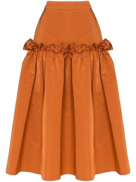 Satin peplum skirt