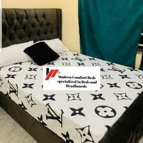 custom made bed with a high base