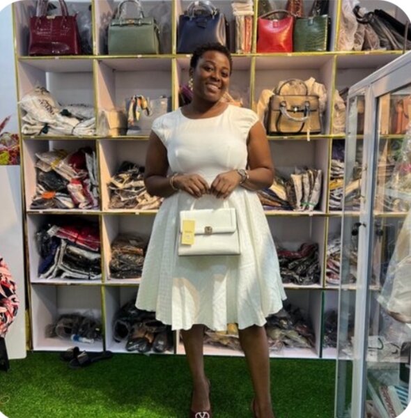 Luxury White Dress & Handbags