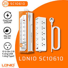 LDNIO SC10610 Multiprise 2500W