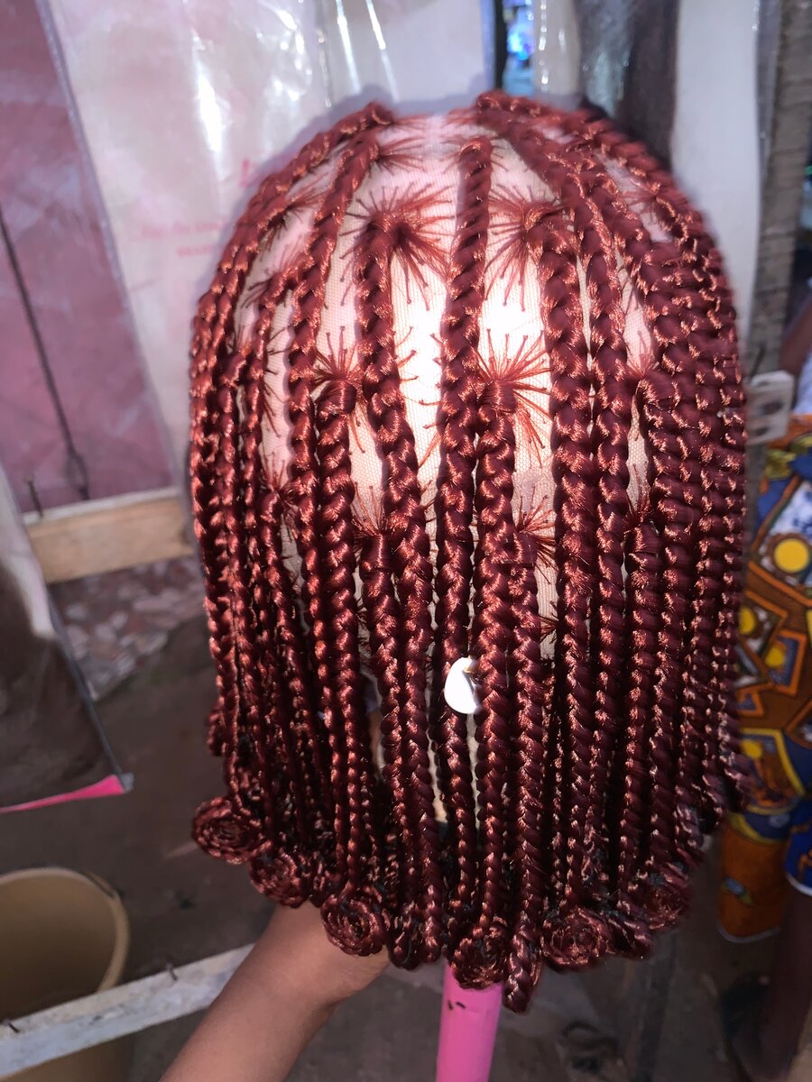 Perruque Tressée Rouge