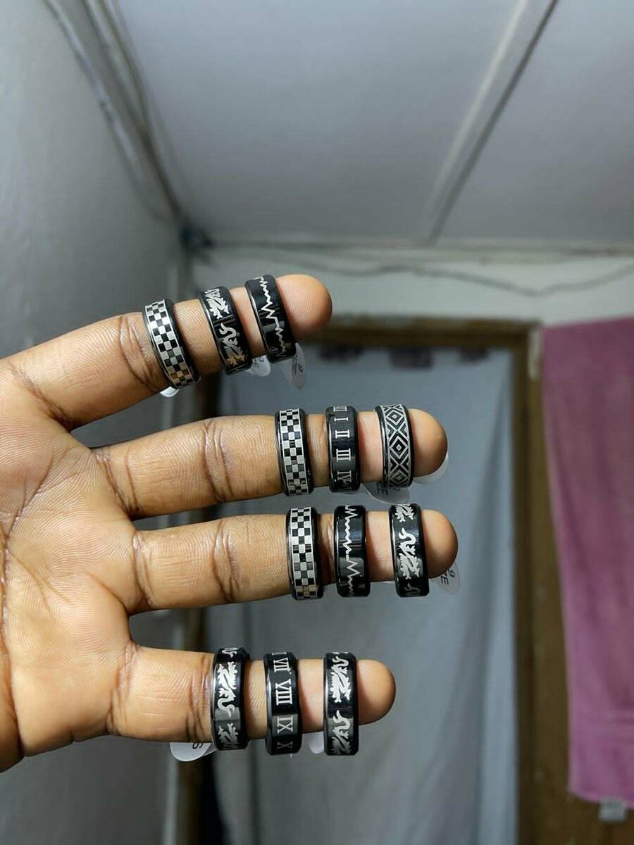 Bagues Tendance Acier Inoxydable