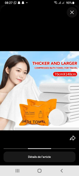 Serviette Comprimée de Voyage