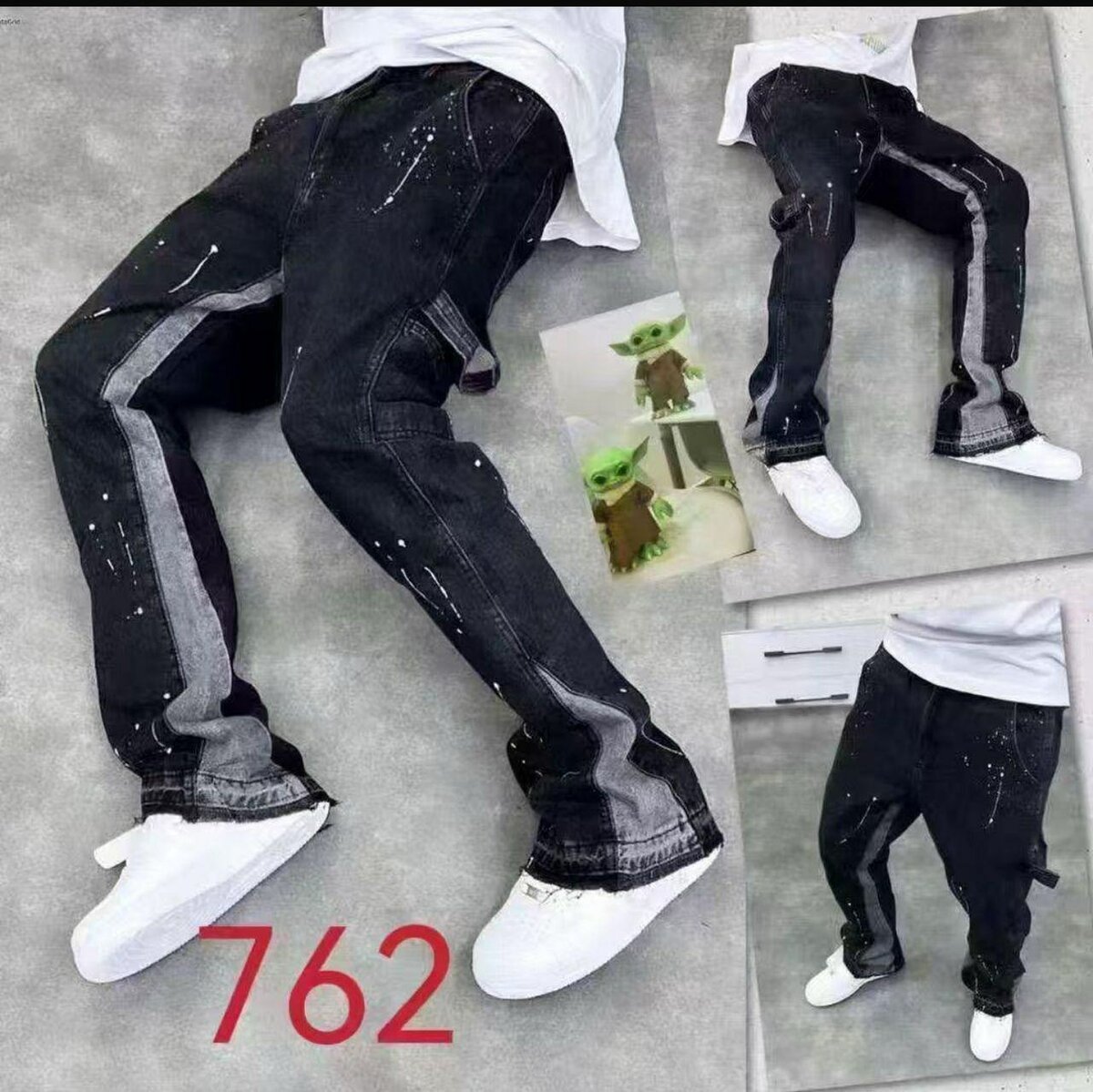 Pantalon oversize graphique