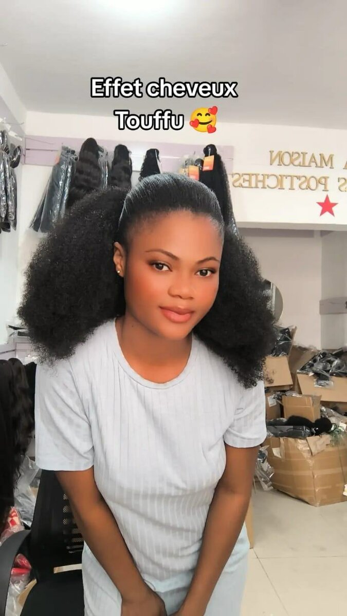 Postiche afro volumineuse