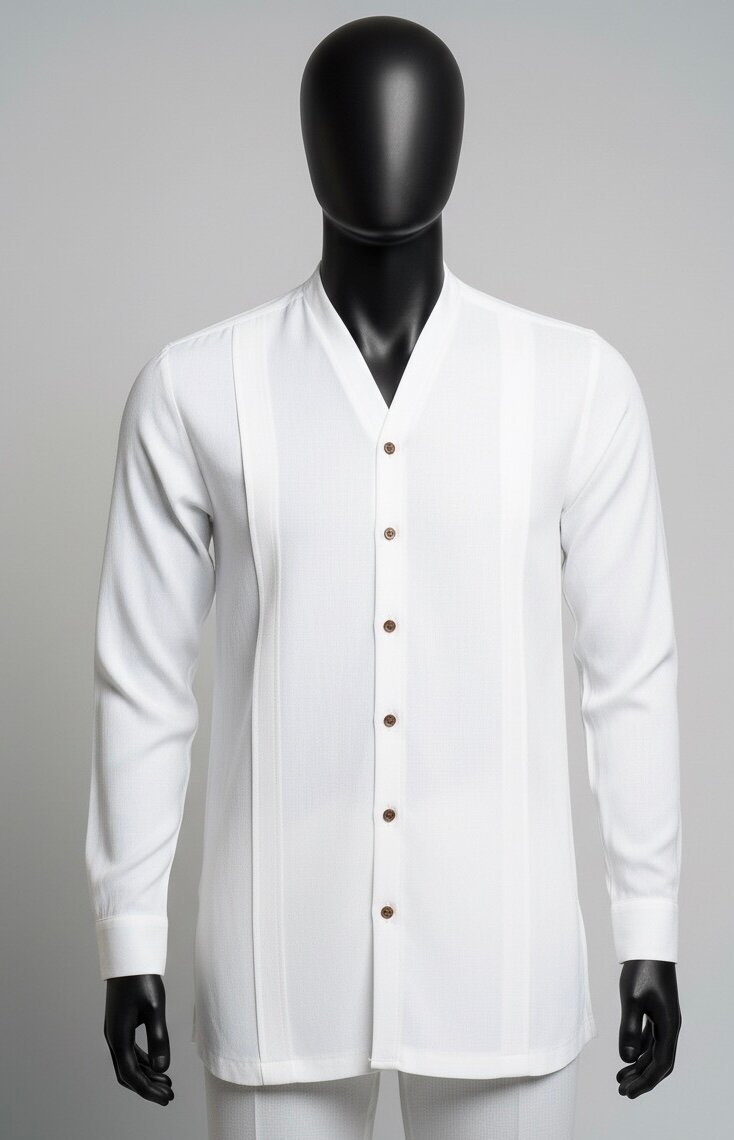 Chemise élégante col mao