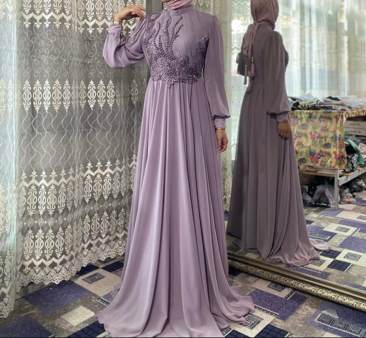 Платье в пол, производство Турция