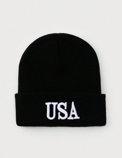 Bonnet USA noir unisexe