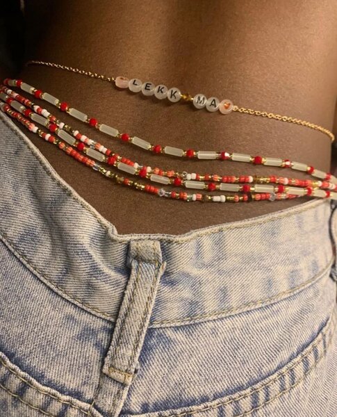 Glow in the dark waist Beads