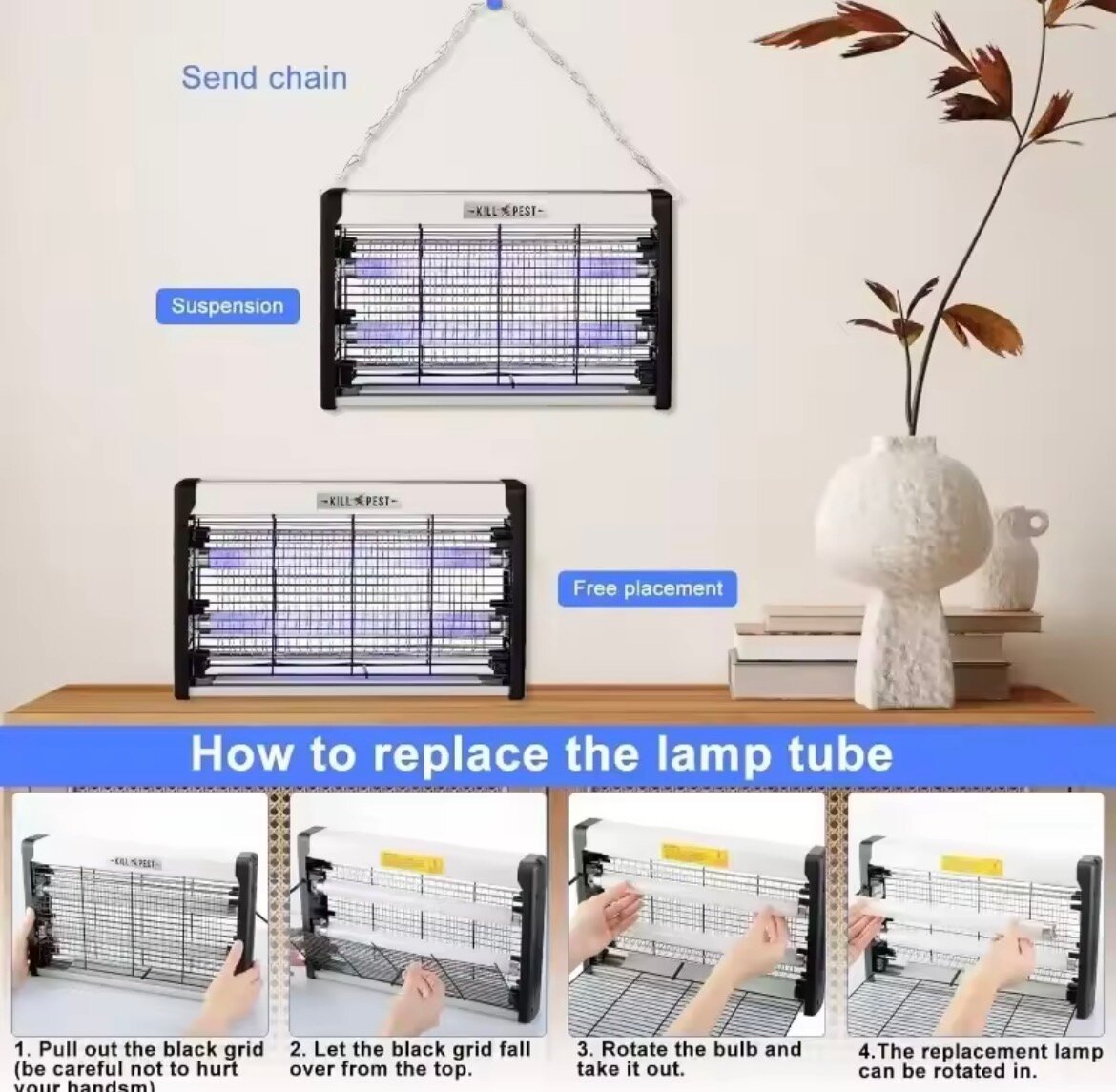 Lampe Anti-Moustique Suspendue