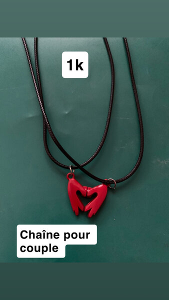 Colliers Amoureux Coeur Rouge