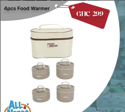 4pcs Stainless steel food warmer