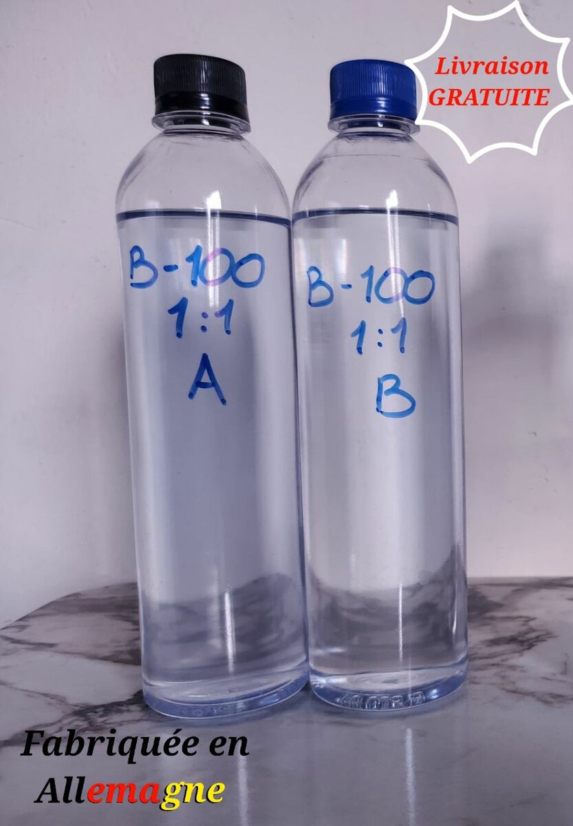 1 kg Résine Époxy Ultra-Cristal B-100 | Bijoux & Porte-clés