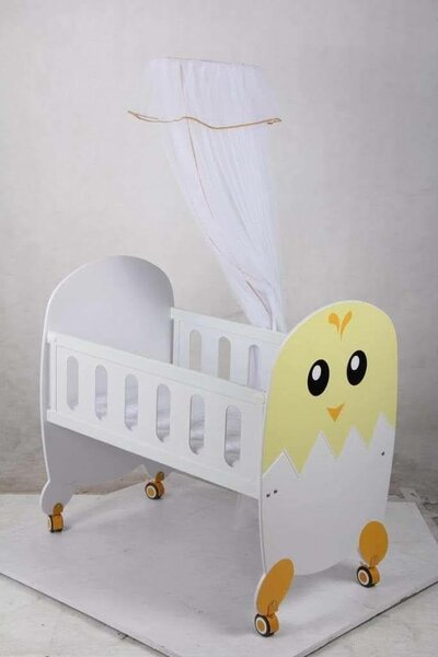 Berceau bébé en bois avec moustiquaire