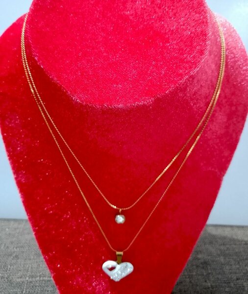 Collier Cœur Doré(2 en 1)