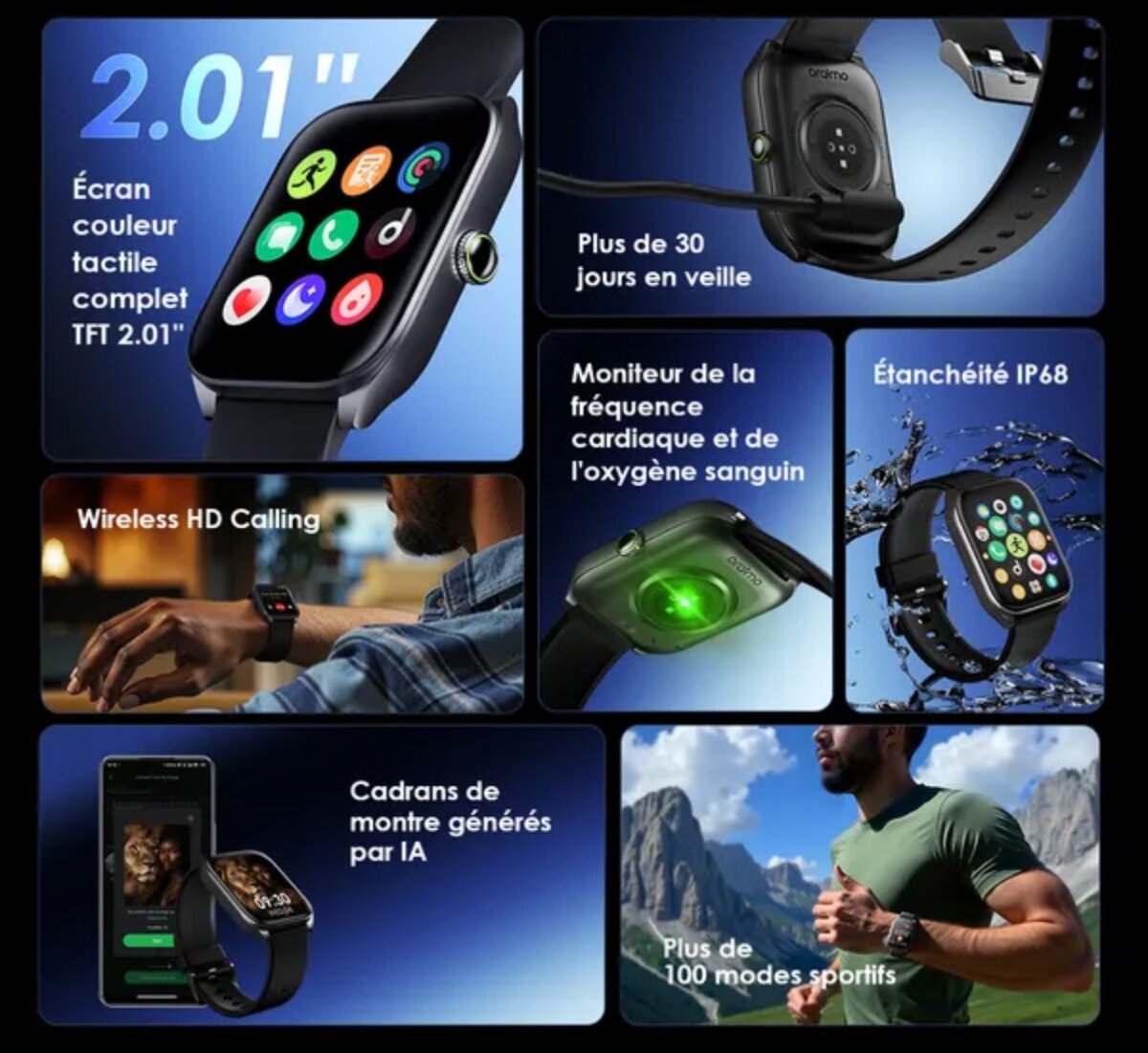 Oraimo Watch 5N Appel- Santé