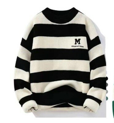 Beautiful and stylish men's warm striped sweater