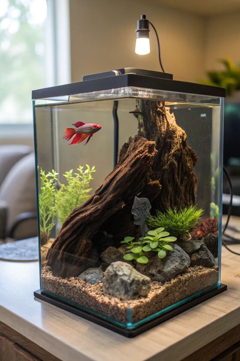 Aquarium en Verre Éclairé