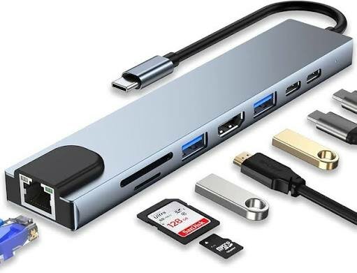 Hub USB-C 8-en-1 Multifonction