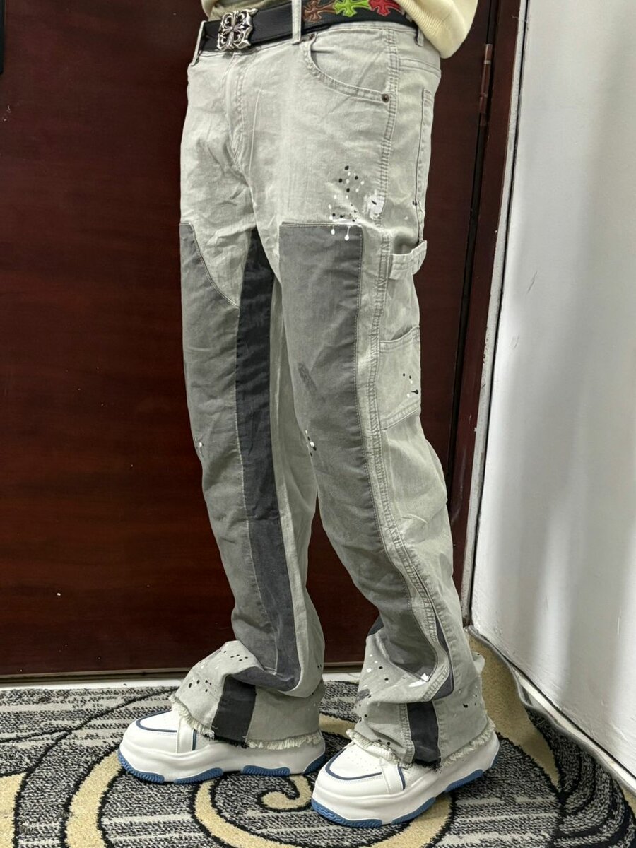 Jeans style rétro floral