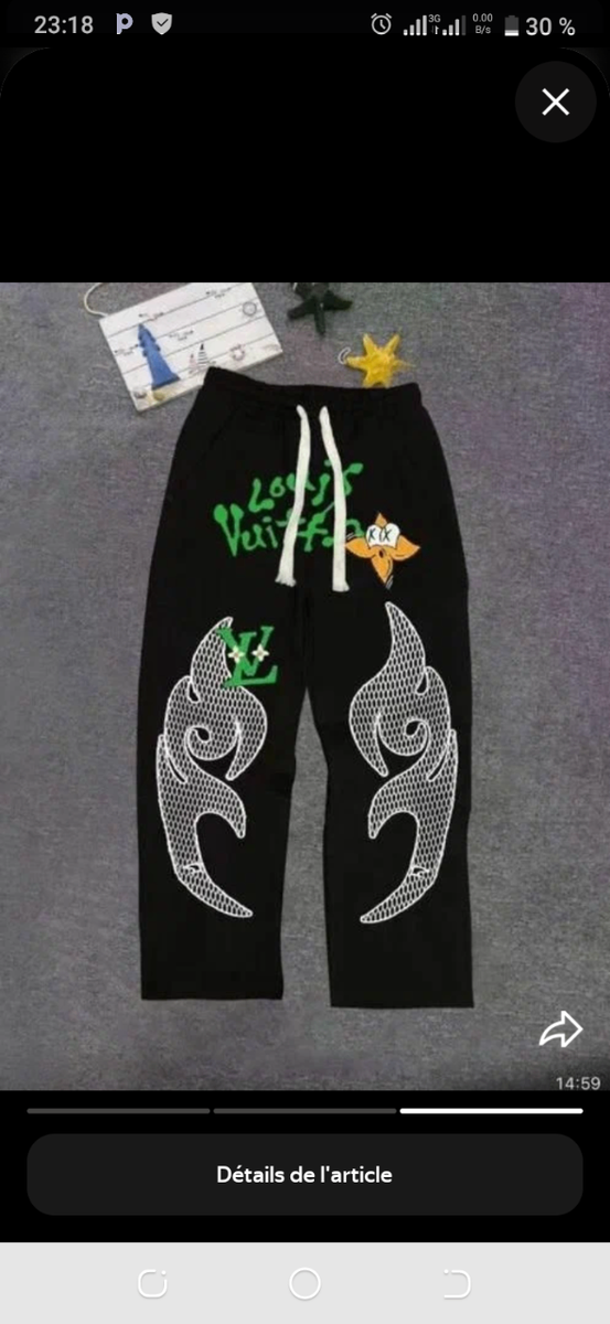 Pantalon garçon motif tendance