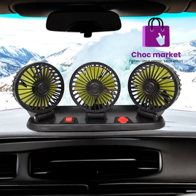 Ventilateur de voiture 3 tête