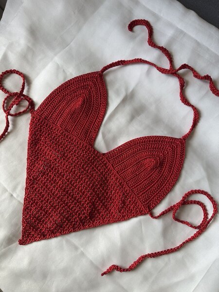 Haut Crochet Éthique Rouge