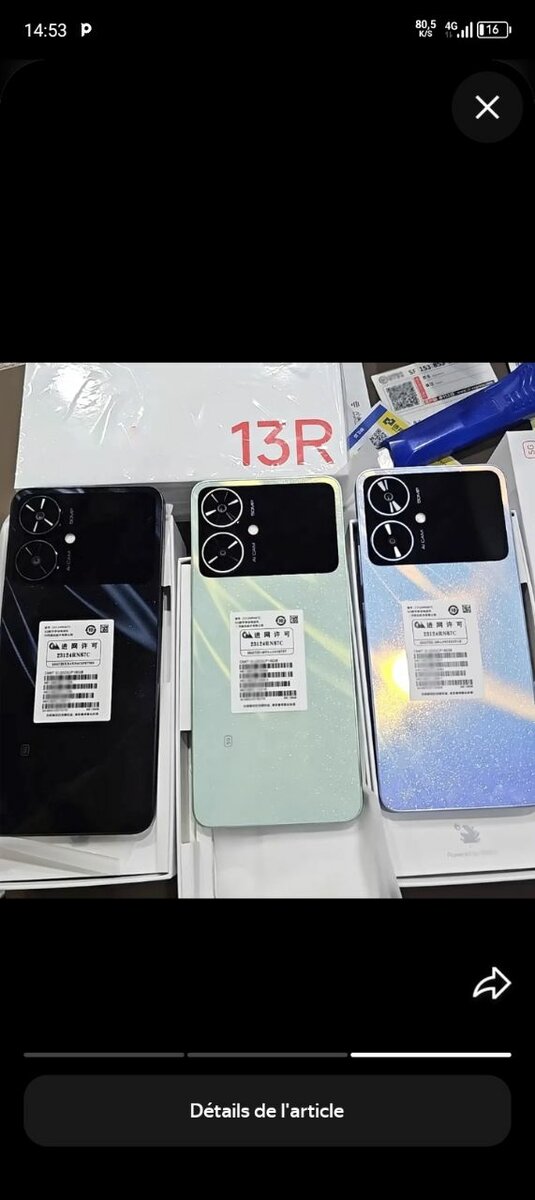 Smartphone 13R Débloqué