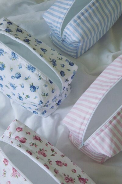 Quilted Makeup Pouches, Cosmetic Pouches, Travel Pouches