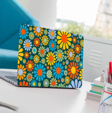 Floral Print Laptop Back Skin Sticker-Laptop Back Skin-Laptop Skin Vinyl Sticker Decal, 13 13.3 14.6 15 15.4 15.6 inch Laptop Skin Sticker Cover For All Laptops