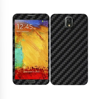 Samsung Galaxy Note 3 Black Carbon Fiber Texture Mobile Skin