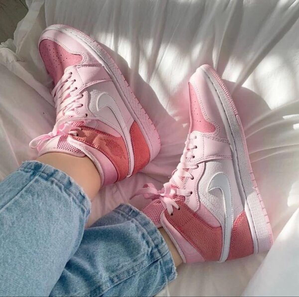 Baskets Roses Femme Confort