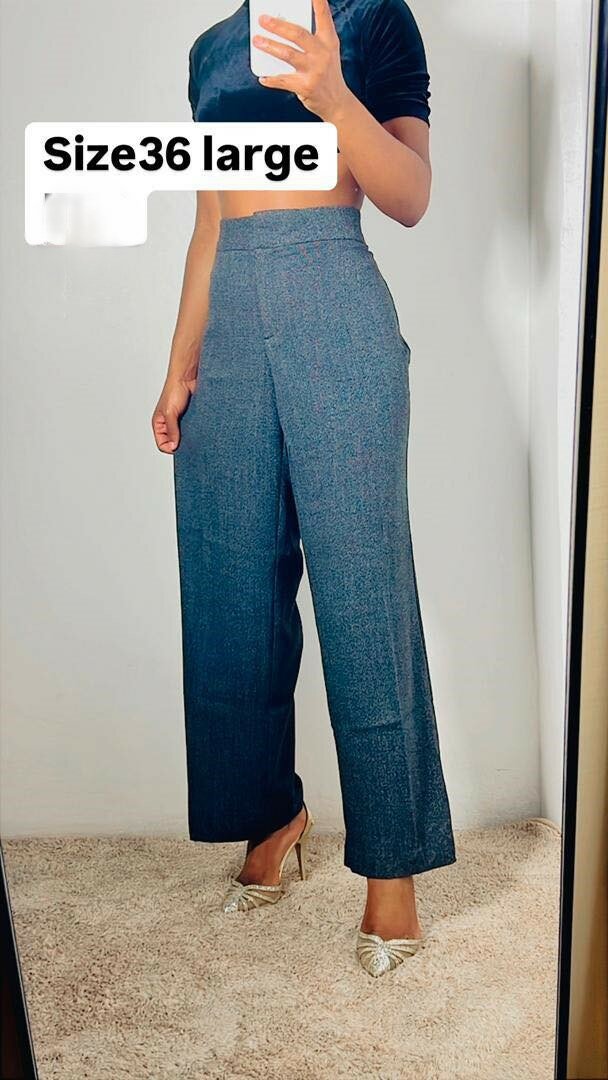 Trousers for women grey size 36 large
